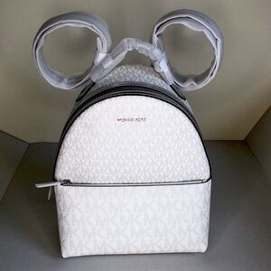 Michael Kors Silver Sheila Medium Logo Backpack